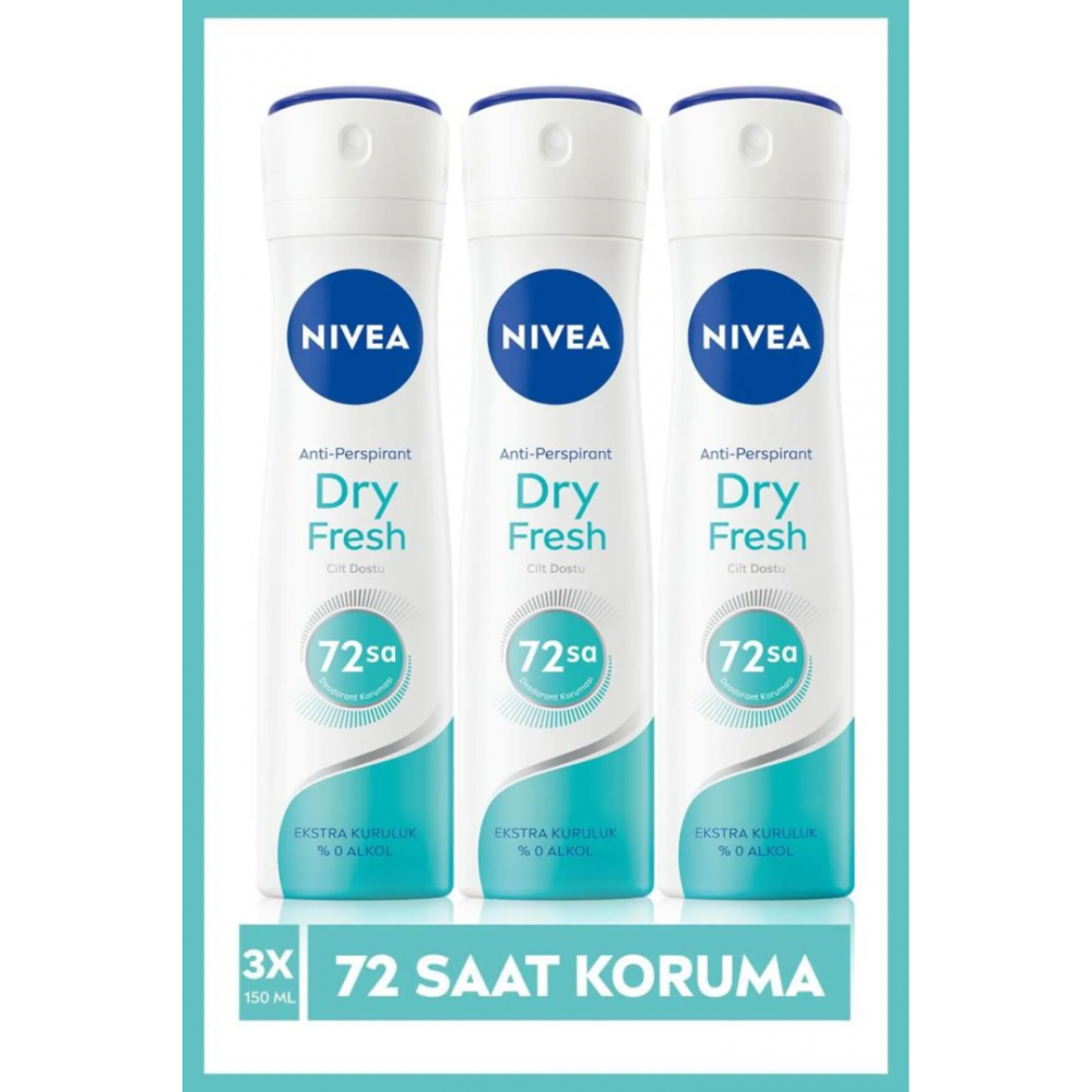 NIVEA Kadın Sprey Deodorant Dry Fresh 150mlx3