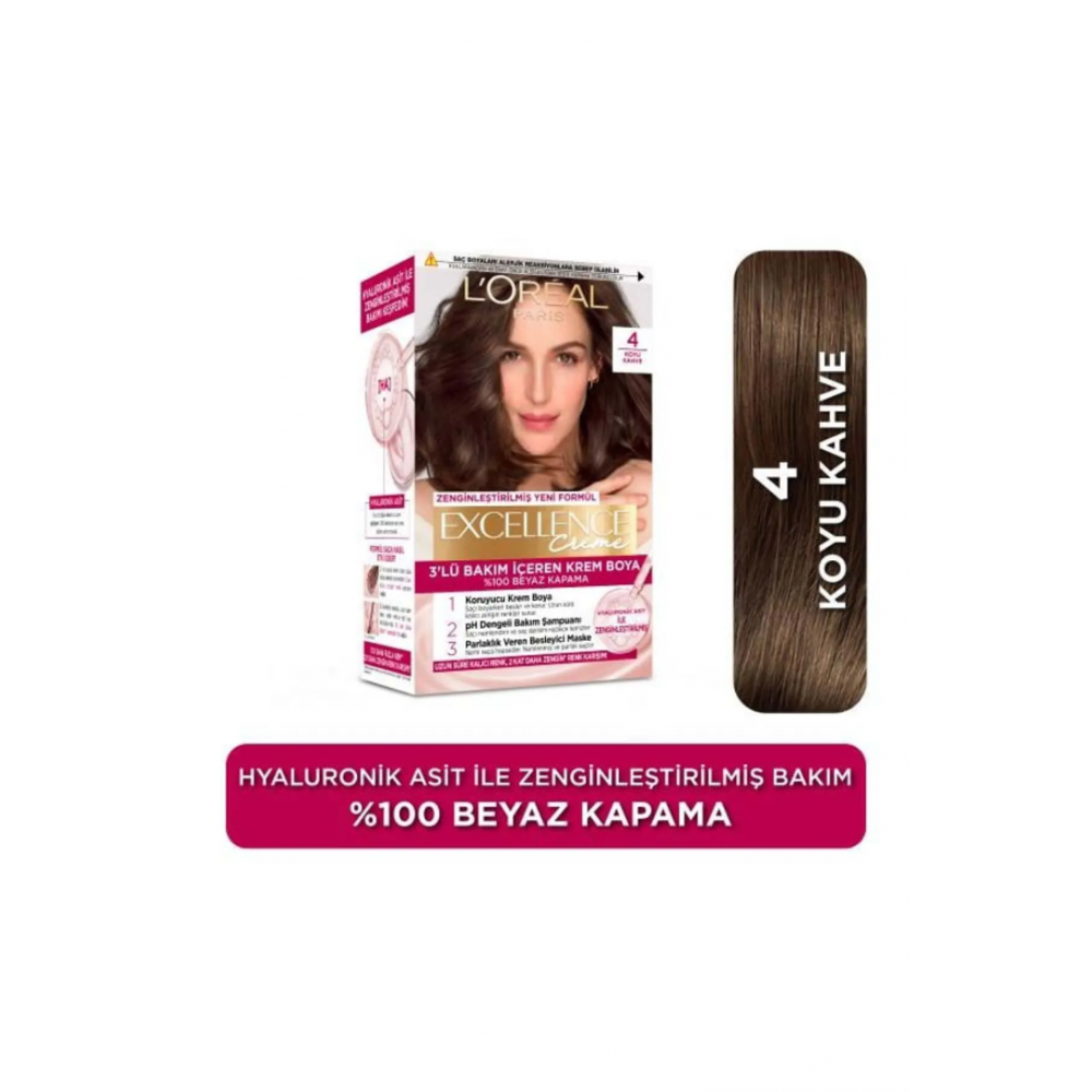 L'Oreal Paris  Excellence Creme 4 Koyu Kahve Saç Boyası