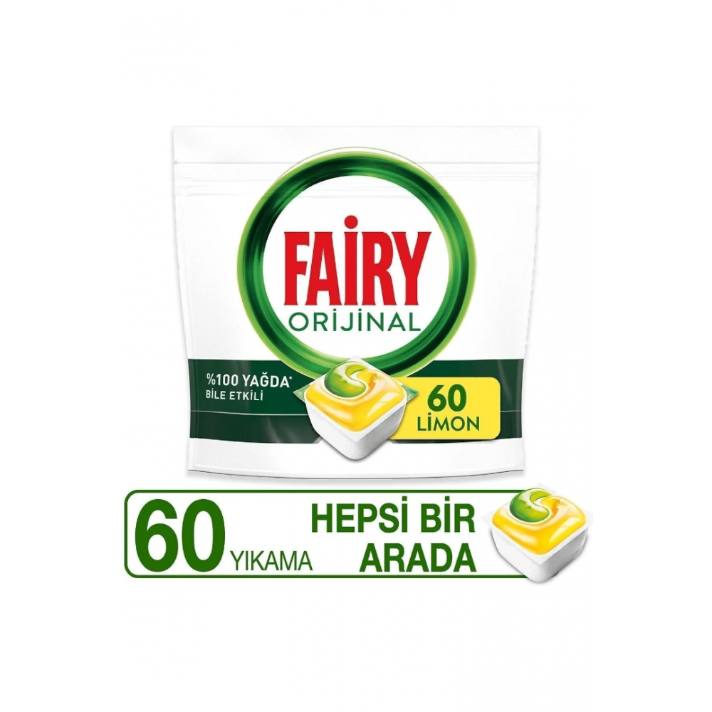 Fairy Hepsi Bir Arada Bulaşık Makinesi Deterjanı Tableti 60 Lı