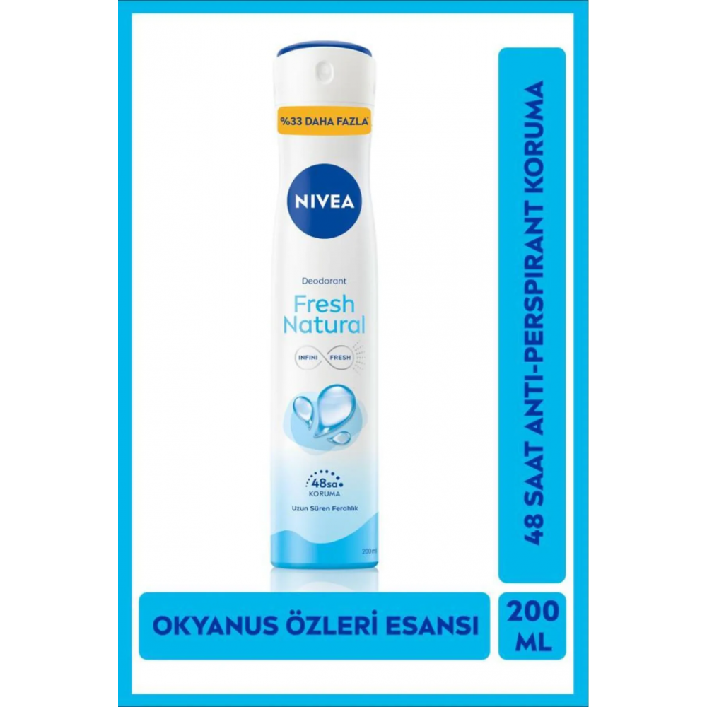 NIVEA Fresh Natural Sprey Deodorant 200ml