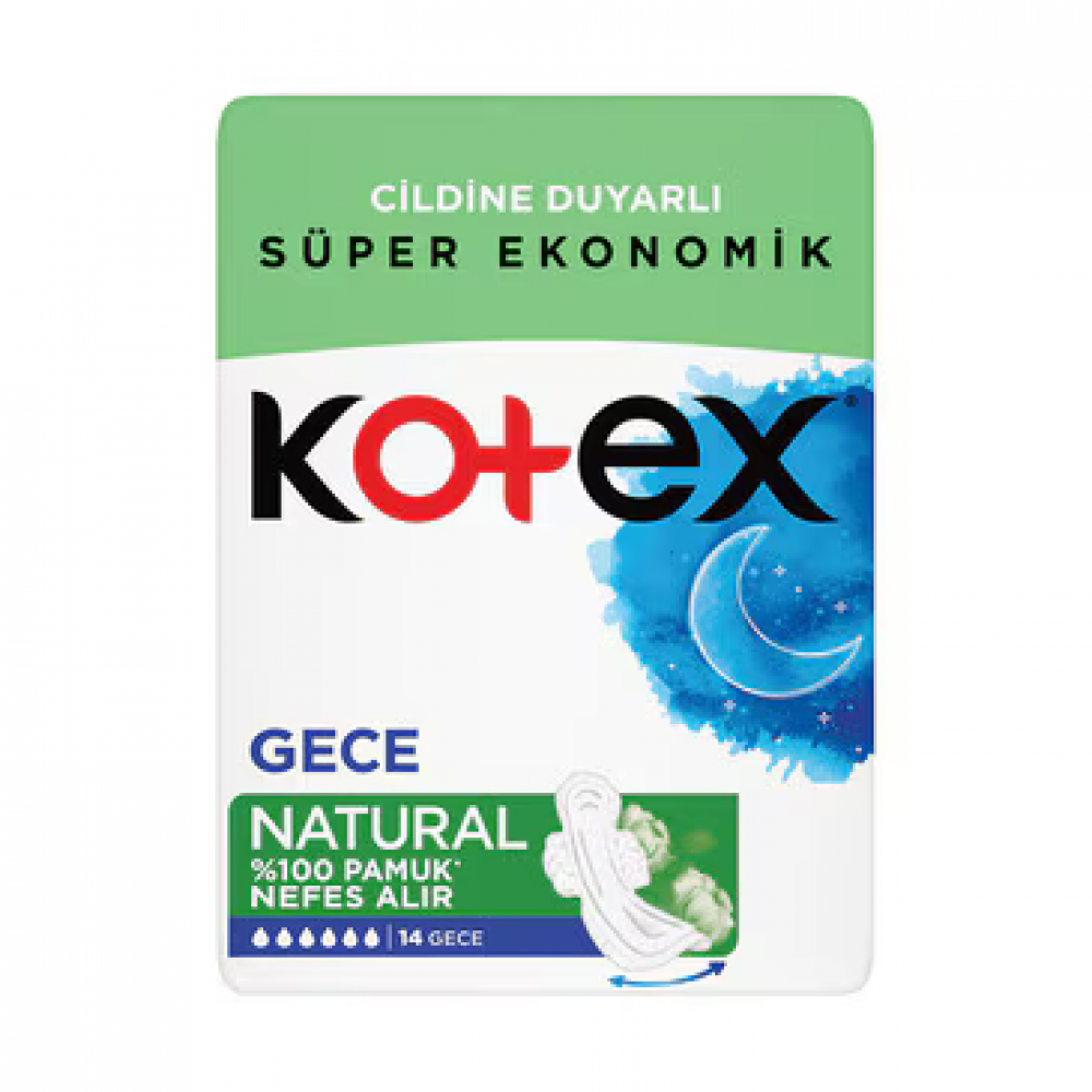 Kotex Hijyenik Ped Natural Gece 14'lü