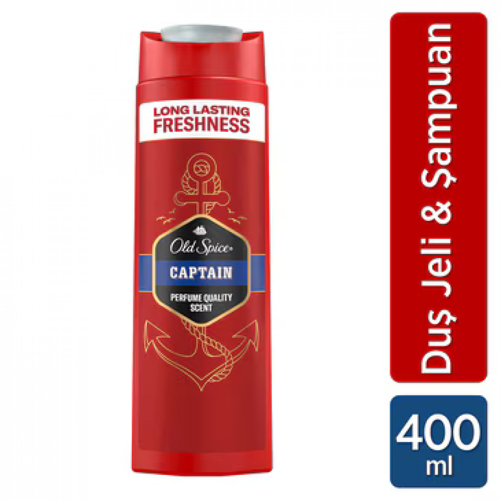 Old Spice Captain Erkekler Için Duş Jeli Ve Şampuan 400 ml