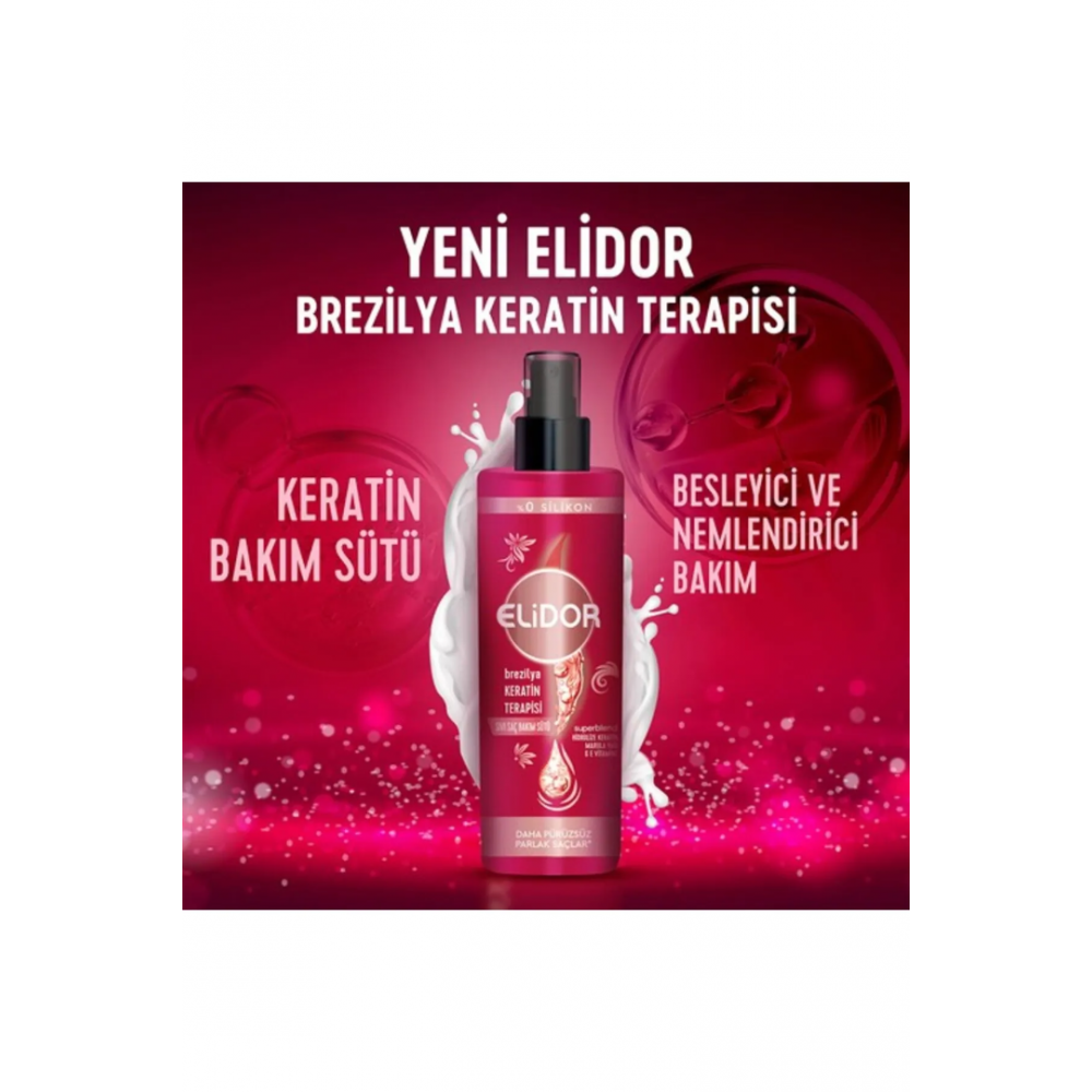 Elidor Brezilya Keratin Terapisi Sıvı Saç Bakım Sütü 200 Ml