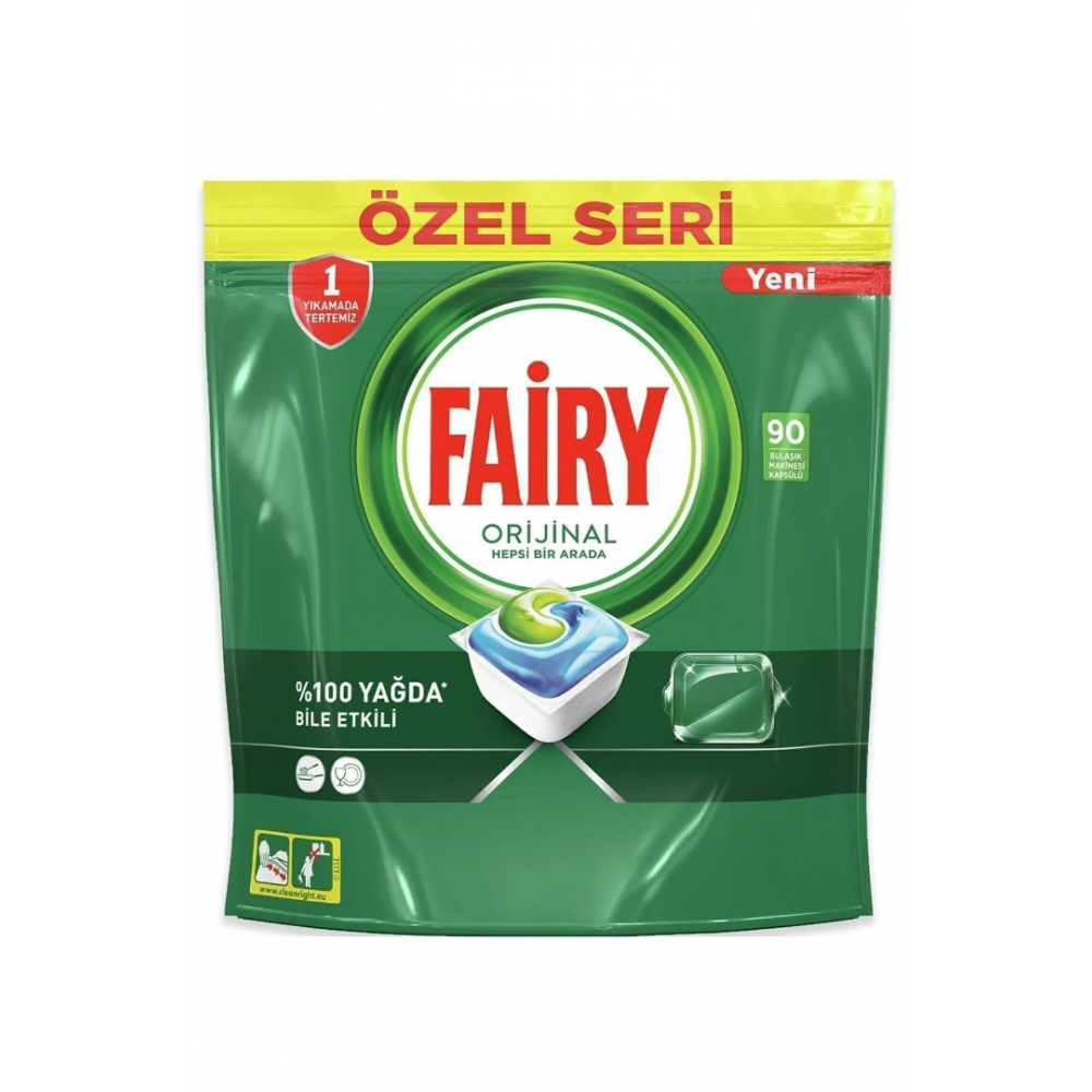 Fairy Hepsi Bir Arada Bulaşık Deterjanı Orijinal Kapsül 90 Lı