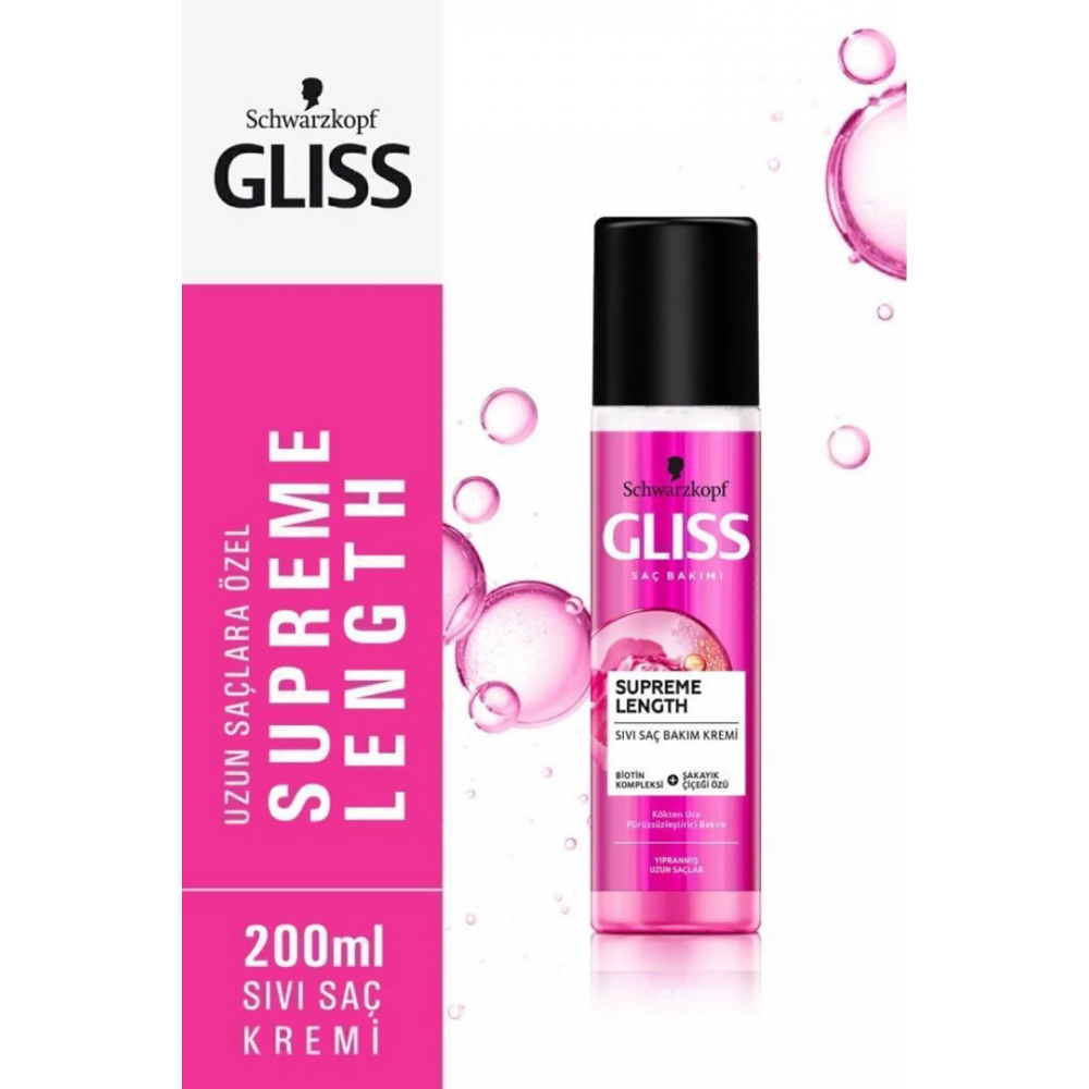 Gliss Schwarzkopf Gliss Supreme Length Sıvı Saç Bakım Kremi 200 ml