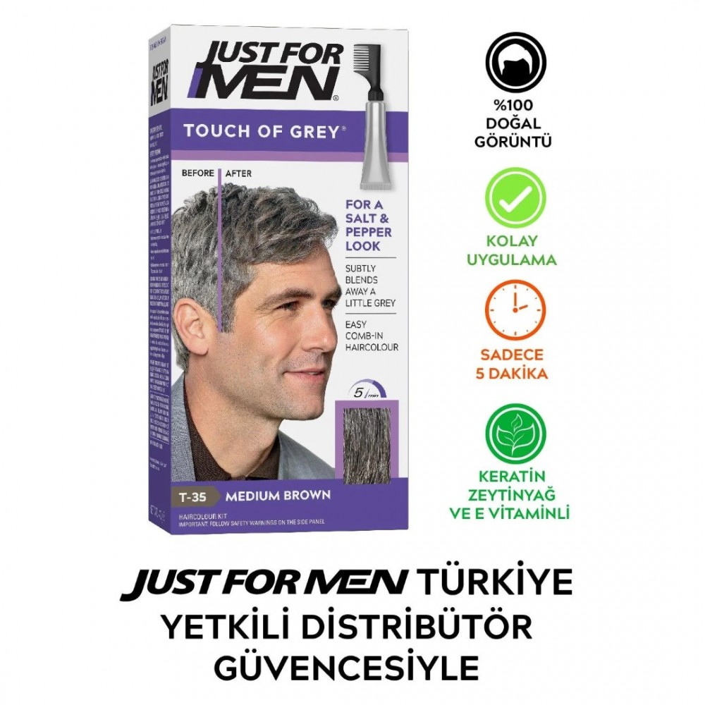 Just for men saç boyası T-35 medium brown