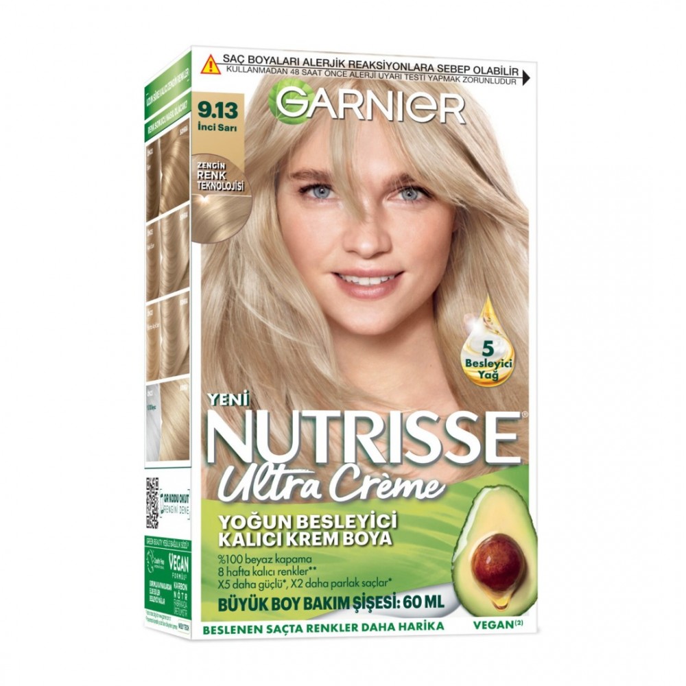 Garnier Nutrisse Ultra Saç Boyası - 9.13 İnci Sarı