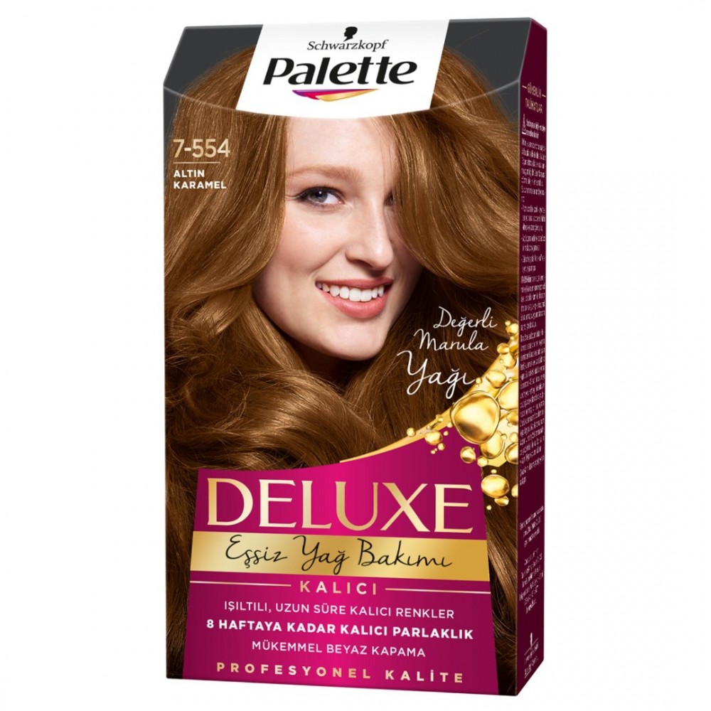 Palette Deluxe Saç Boyası 7-554 Altın Karamel