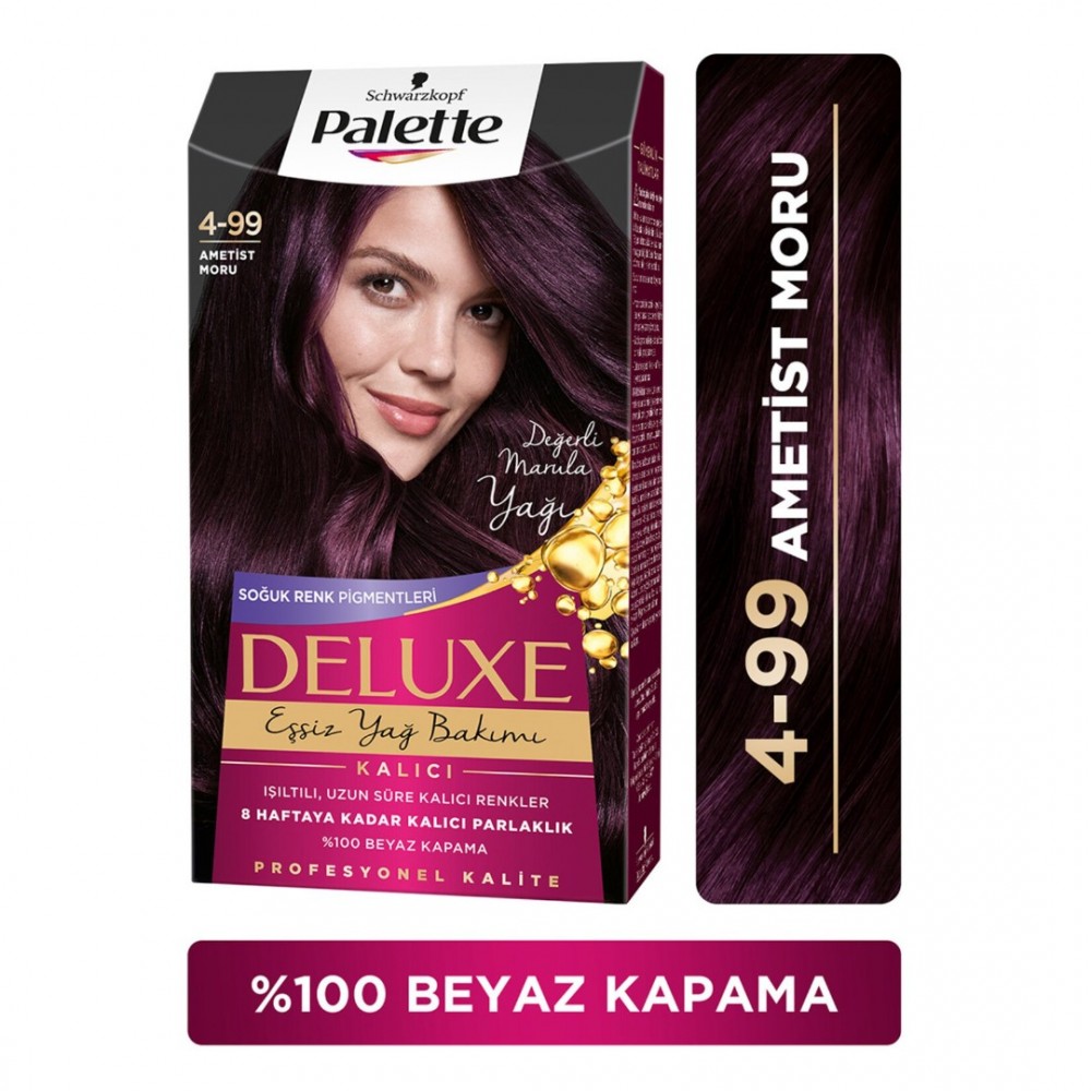 Palette Deluxe Saç Boyası 4-99 Patlıcan Moru 115Ml