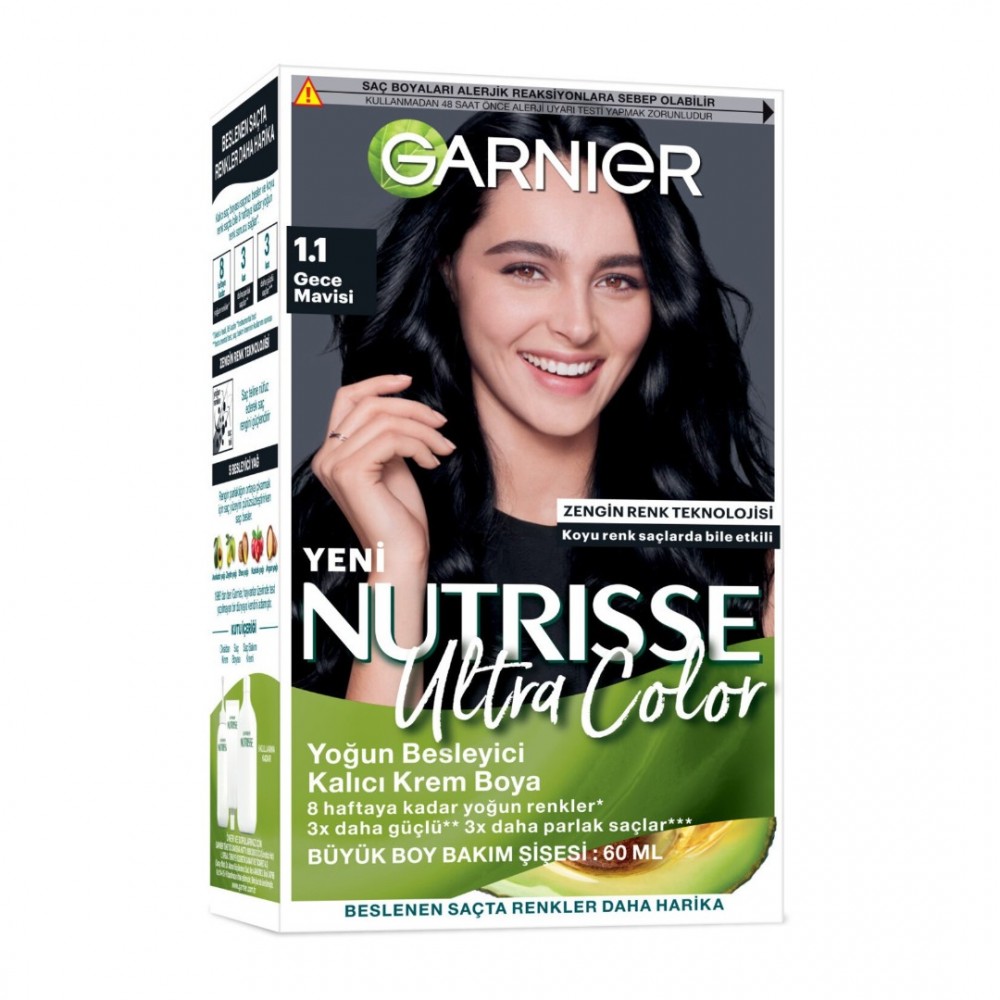 Garnier Nutrisse Ultra Color Saç Boyası1.1 Gece Mavisi