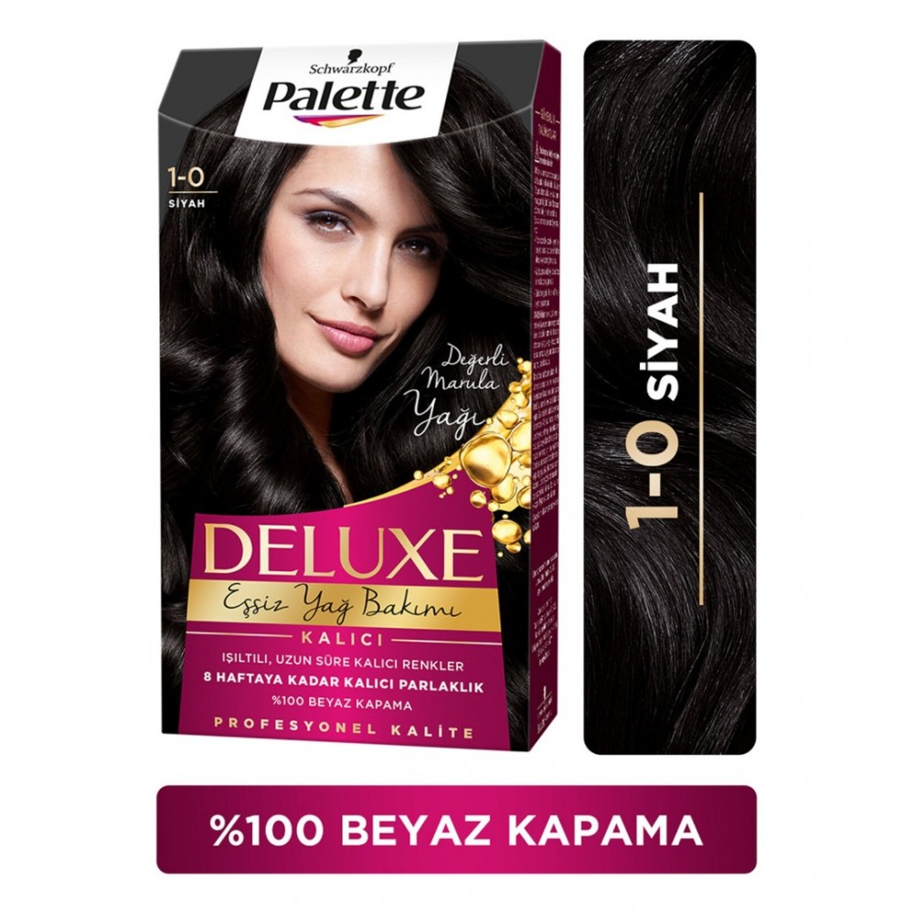 Palette Deluxe Saç Boyası Siyah 1-0 115 Ml