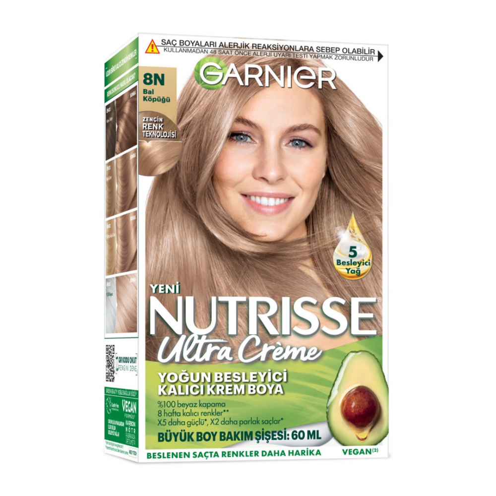 Garnier Nutrisse Ultra Saç Boyası -8N Bal Köpüğü